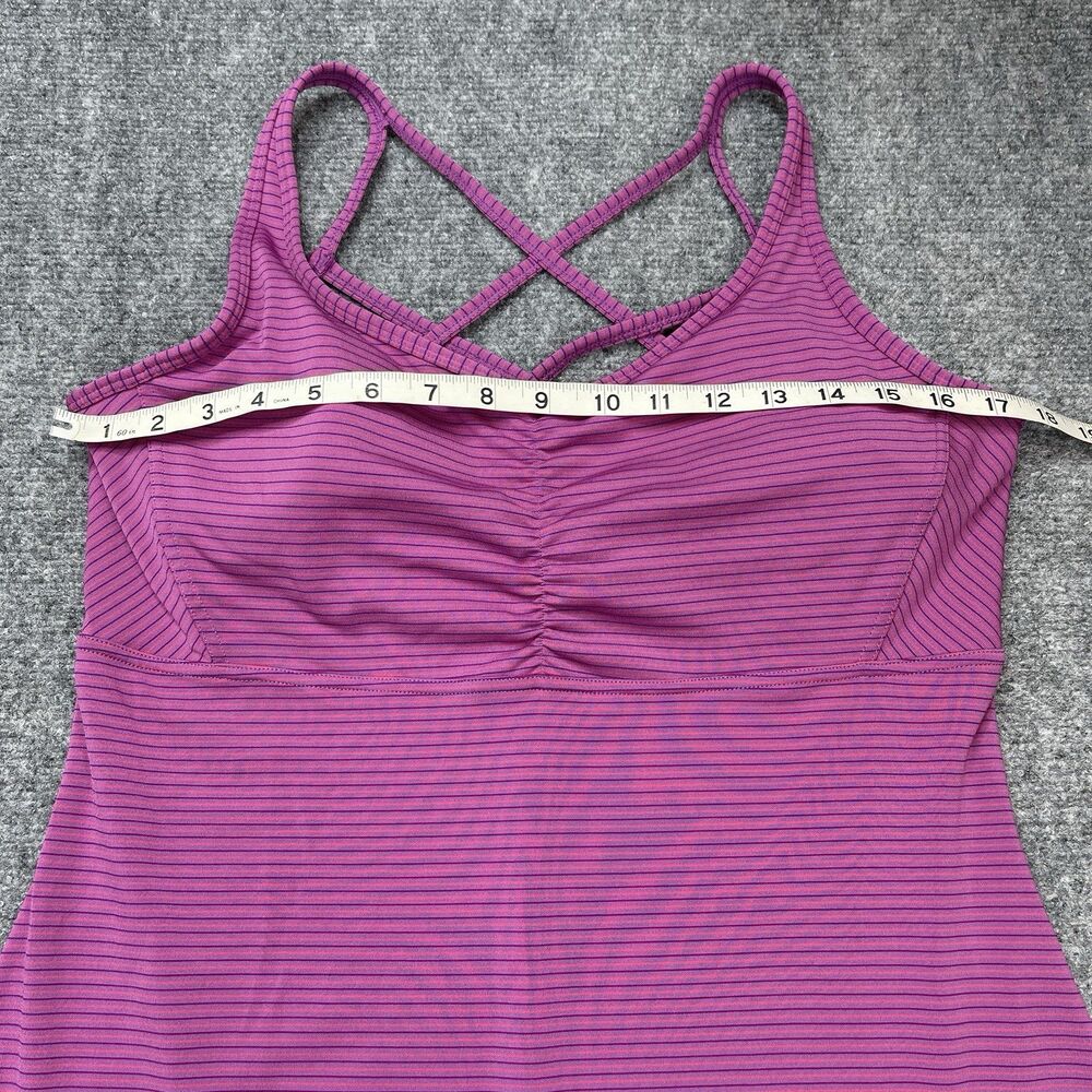 Prana Orchid Pinstripe Rebecca Dress Sz XL Built In Bra Removable Pads NEW W Tag - Picture 9 of 13